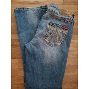 CUTE!! Seven7 brand light blue FLARE jeans size 8P